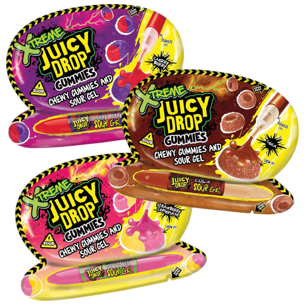 Xtreme Juicy Drop Gummies & Sour Gel Pen - 2.3oz (67g)