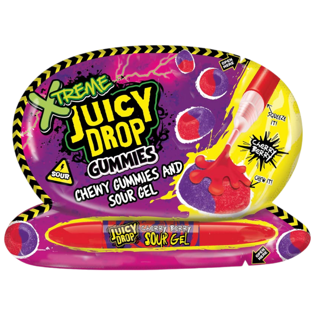 Xtreme Juicy Drop Gummies & Sour Gel Pen - 2.3oz (67g)