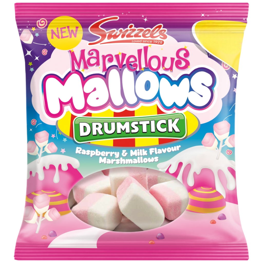 Swizzels Drumstick Marvellous Mallows Bag - 3.53oz (100g)