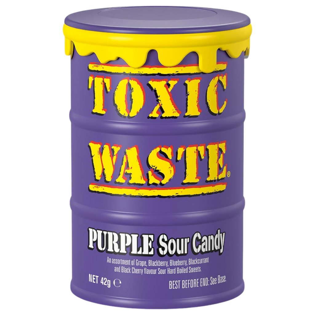 Toxic Waste Purple Drum Extreme Sour Candy - 1.5oz (42g)