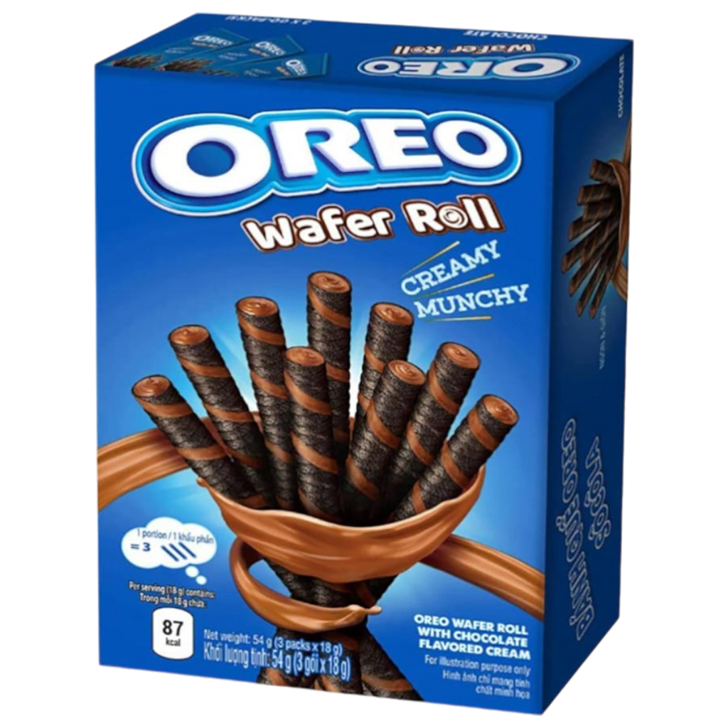 Oreo Chocolate Cream Filled Wafer Rolls - 1.9oz (54g) | Poppin Candy