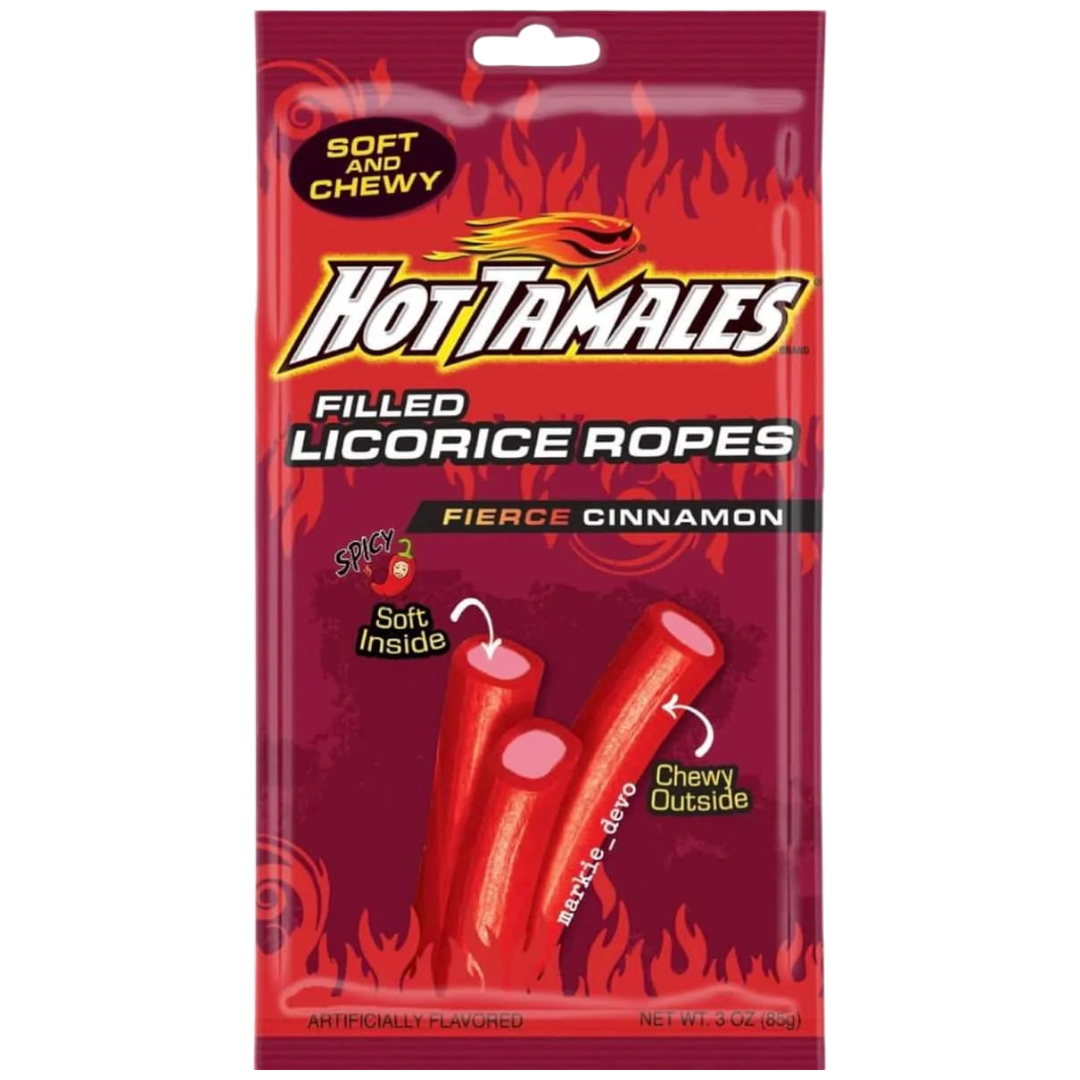 Hot Tamales Filled Ropes - 3oz (85g) | Poppin Candy