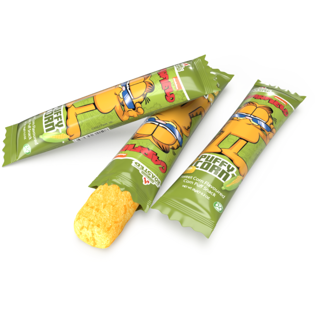 Garfield Puffed Corn Stick Sweetcorn Flavour (Middle East) - 0.28oz (8 ...