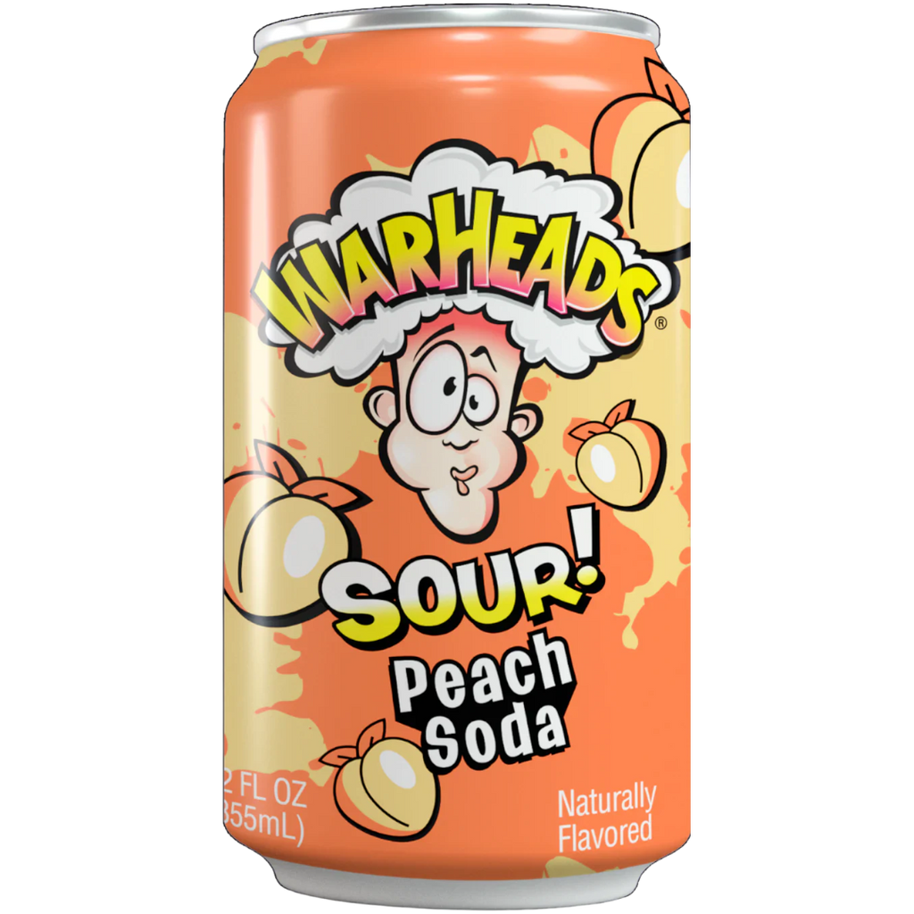 Warheads Sour! Peach Soda - 12fl.oz (355ml)