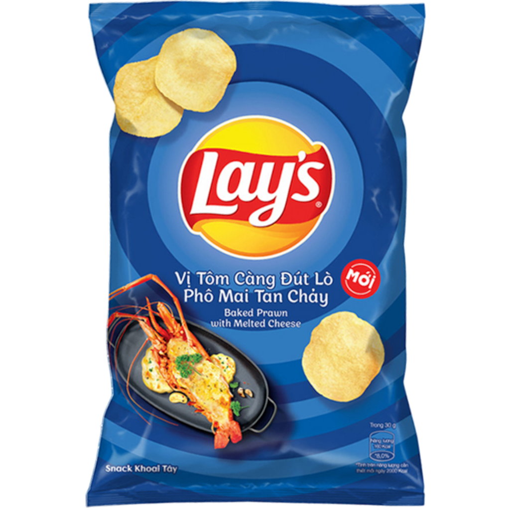 Lay's Baked Prawn With Melted Cheese Crisps (Vietnam) - 2oz (56g)