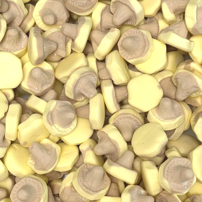 Banana & Caramel Foam Mushrooms