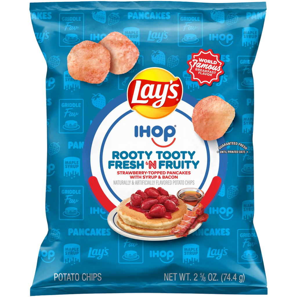 Lay's X IHOP Strawberry-Topped Pancakes With Syrup & Bacon Potato Crisps - 2.625oz (74.4g)