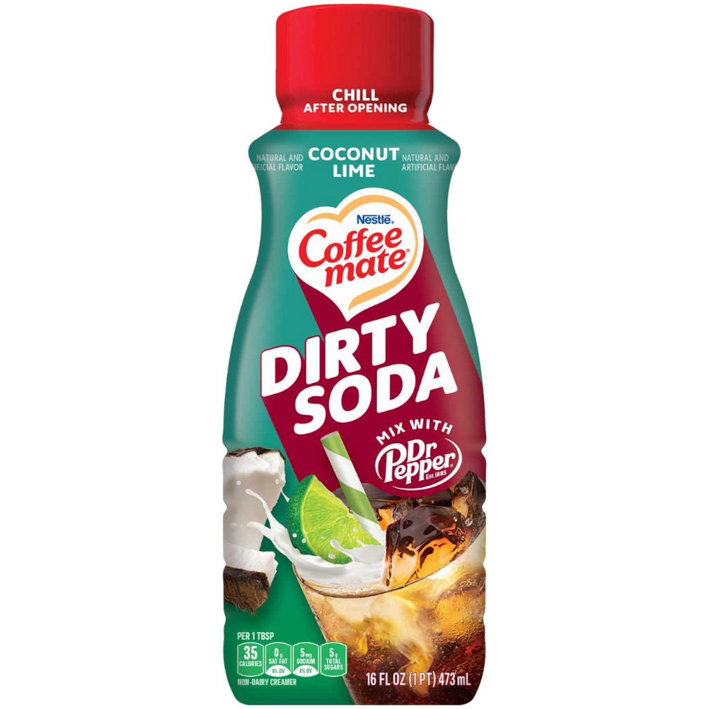 Coffee-Mate x Dr Pepper Dirty Soda Coconut Lime Liquid Soda Creamer (Limited Edition) - 16fl.oz (473ml)