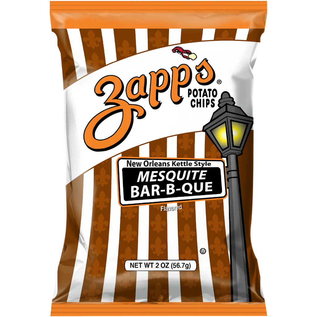 Zapp's New Orleans Kettle Style Mesquite Bar-B-Que Potato Chips - 2oz (56.7g) BB 1 JULY 24