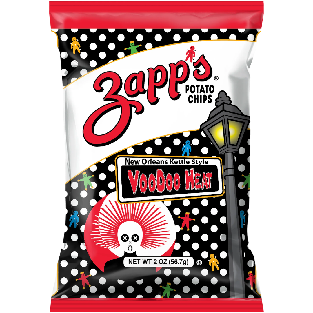 Zapp's New Orleans Kettle Style Voodoo Heat Potato Chips - 2oz (56.7g) BB 05/AUG/24