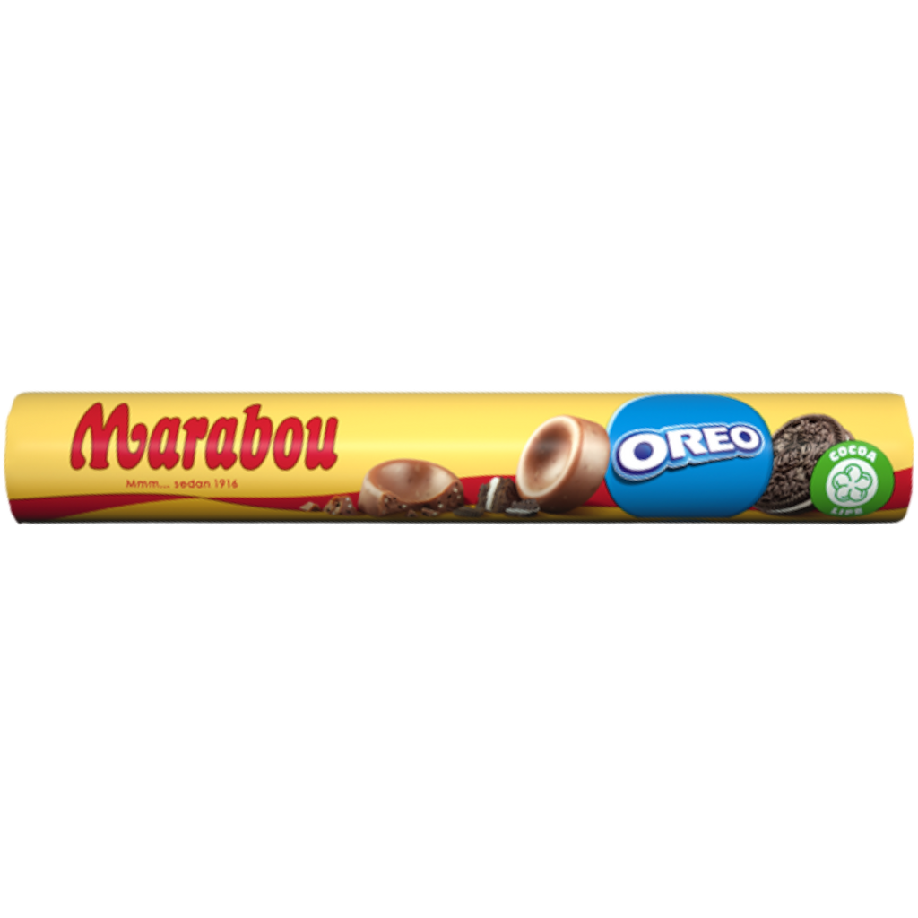Marabou Mjolkchokladrulle Oreo (Milk Choc Roll with Oreo) (Sweden) - 2.36oz (67g)
