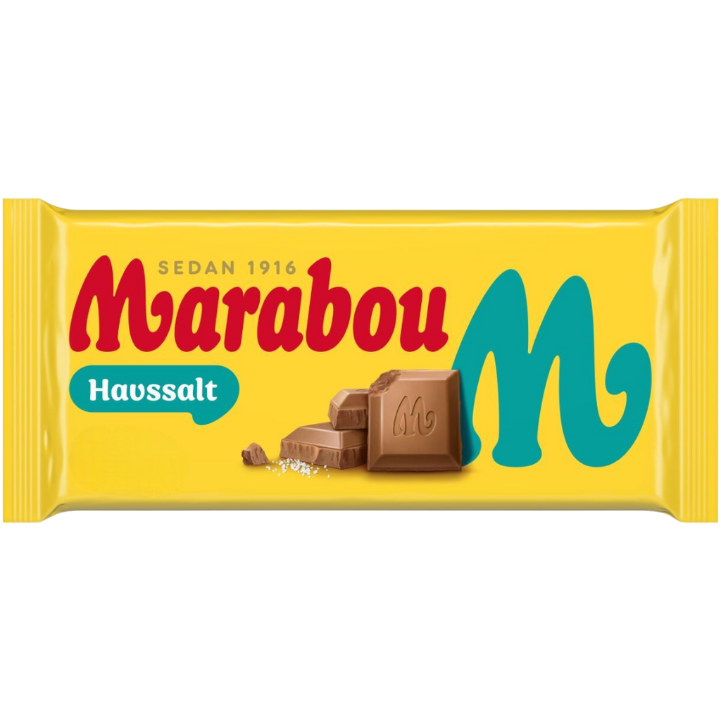 Marabou Havssalt (Sea Salt) Chocolate Block (Sweden) - 6.52oz (185g)