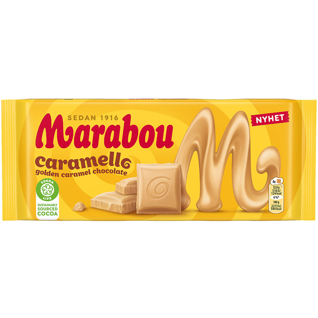 Marabou Caramello (Golden Caramel) Chocolate Block (Sweden) - 5.64oz (160g)
