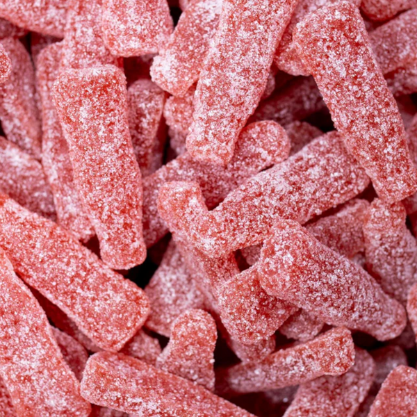 Hallonshots (Sour Raspberry Soda Bottles)