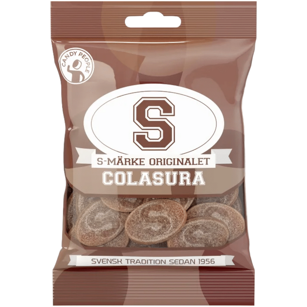 S-Märke Colasura (Sour Cola Ovals) Peg Bag (Sweden) - 2.82oz (80g)