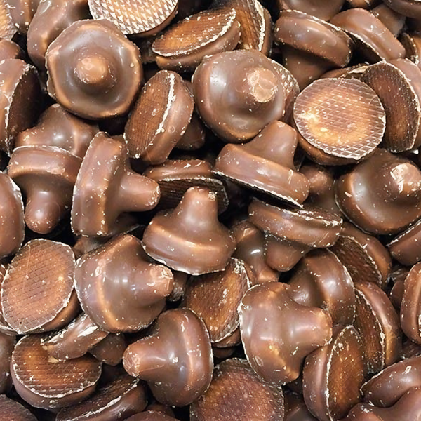Chocolate-Coated Foam Mushrooms