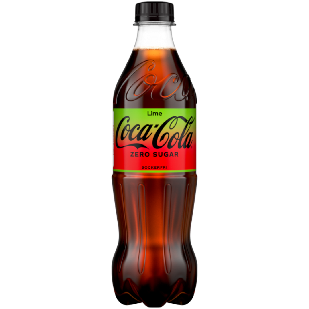 Coca Cola Zero Lime Bottle (Swedish) - 16.9fl.oz (500ml)