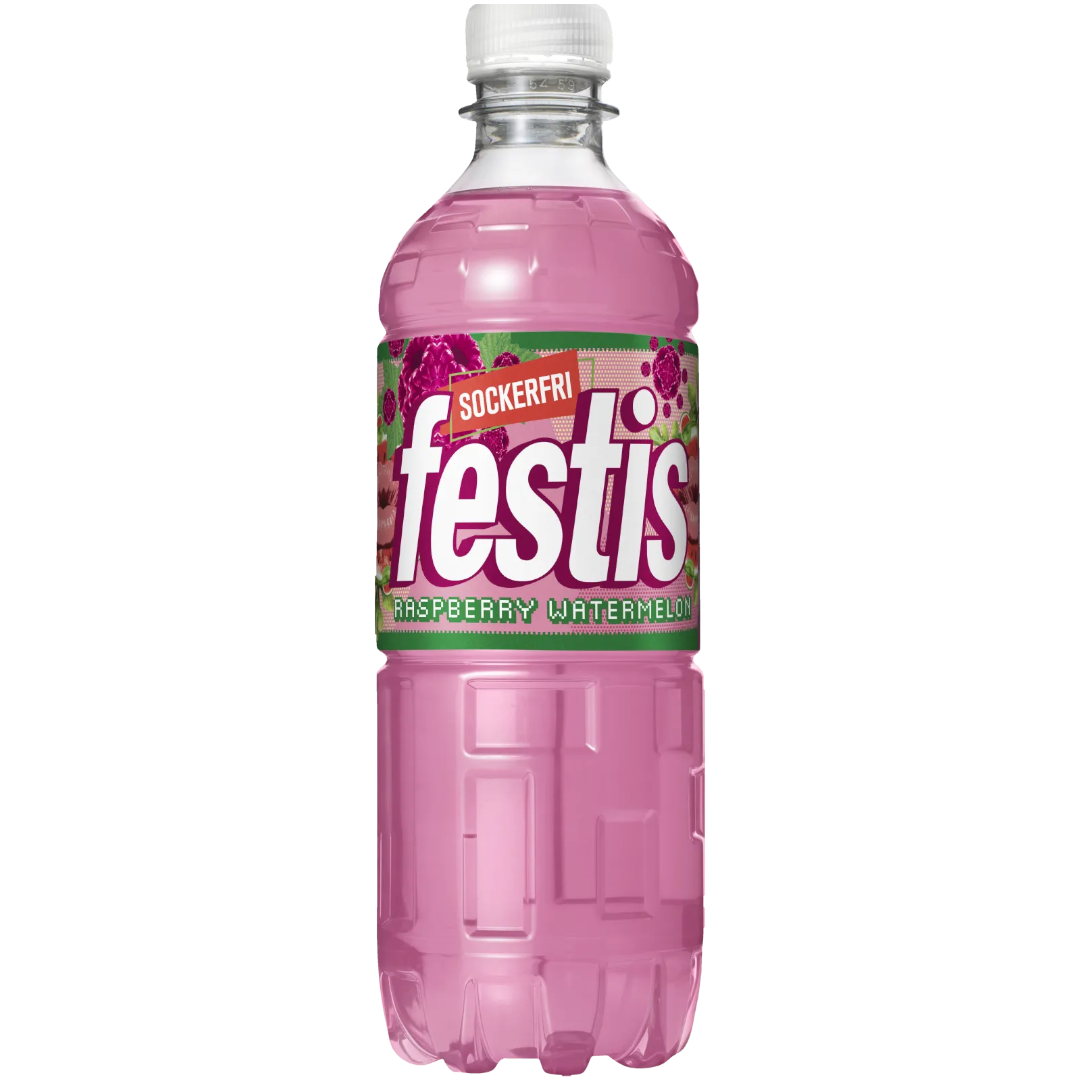 Festis Raspberry Watermelon Sugar Free Fruit Drink (Swedish) - 16.9fl.oz (500ml)