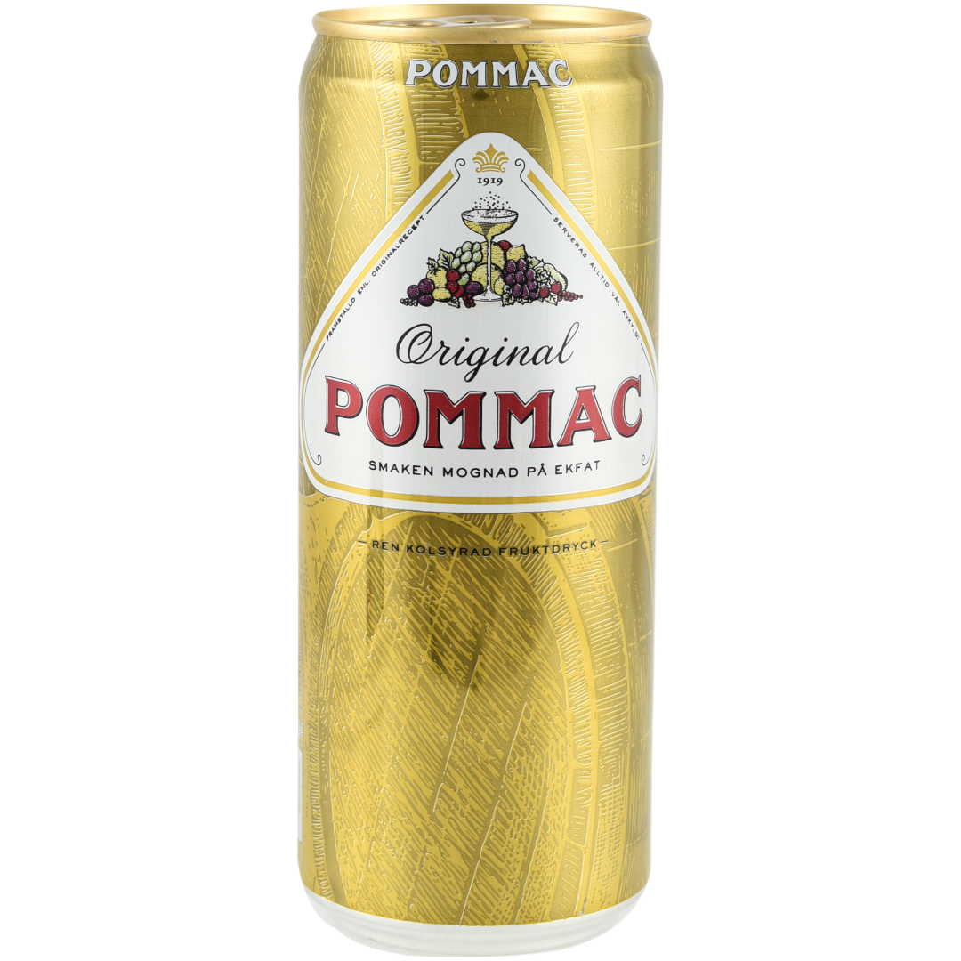 Pommac Fruity Champagne Flavoured Soda (Zero Alcohol) (Swedish) - 11.2fl.oz (330ml)