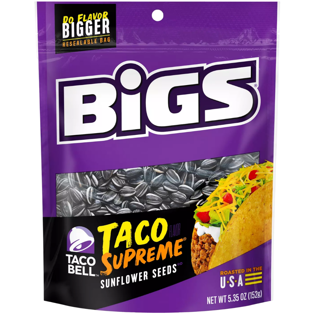 BIGS Sunflower Seeds Taco Bell Taco Supreme Flavour - 5.35oz (152g)