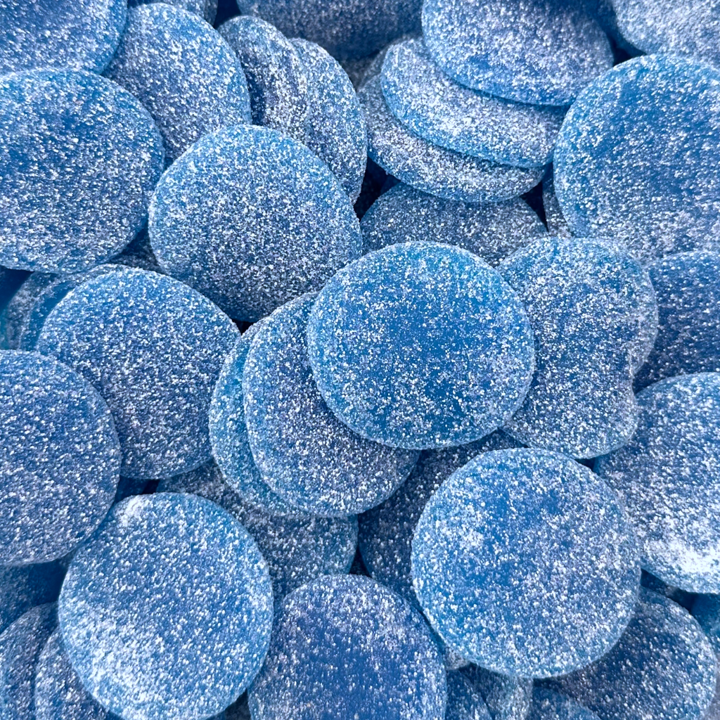 Sura Blåa Smileys (Sour Blue Smiles) (Swedish)