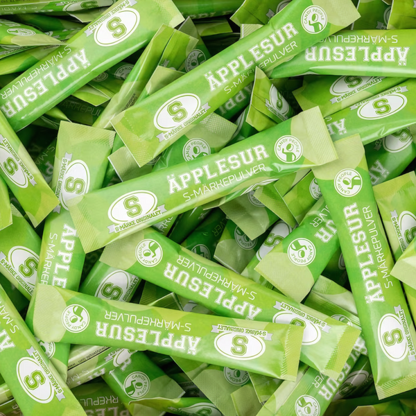 S-Märke Pulver Äppelsur (Super Sour Apple Powder Sachets)