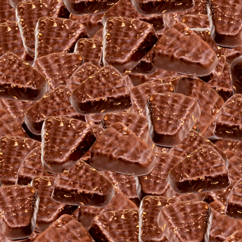 Chocolate-Coated Jelly Pineapple Chunks (Swedish)