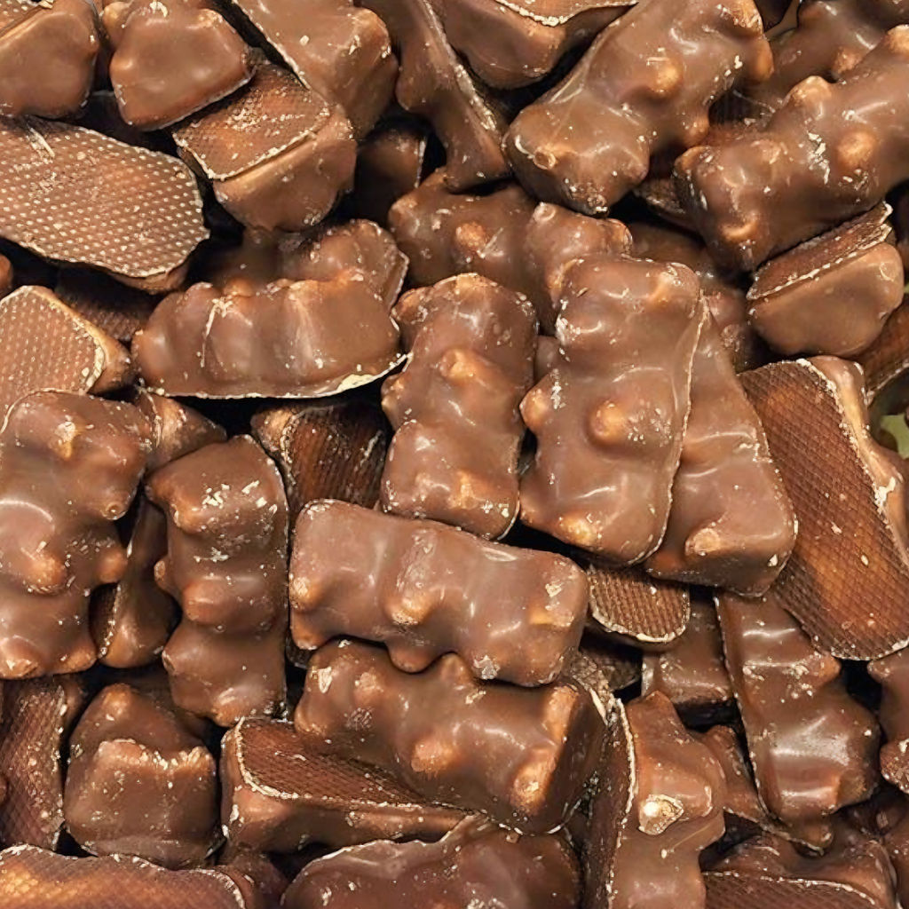 Chokladnallar (Chocolate-Coated Foam Teddy Bears) (Swedish)