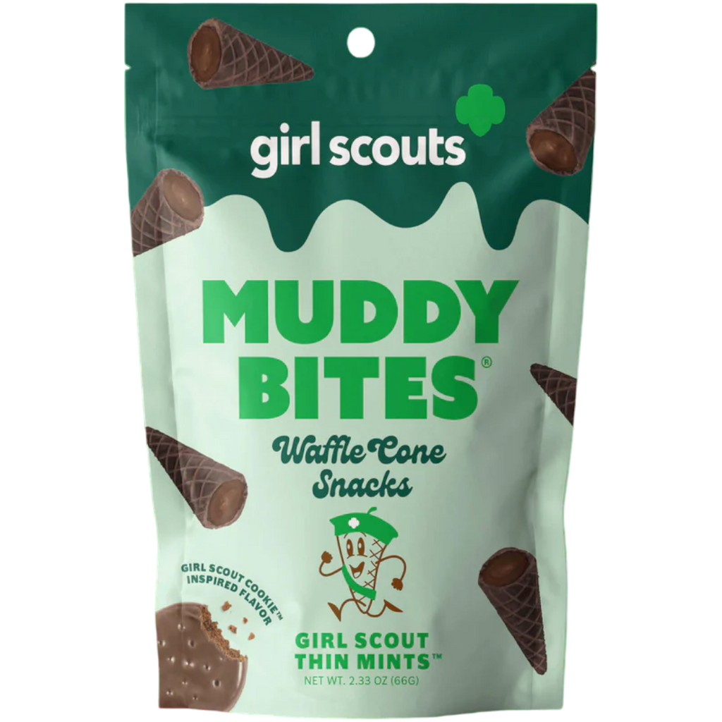Muddy Bites Girl Scout Thin Mints Filled Waffle Cone Snacks - 2.33oz (66g)