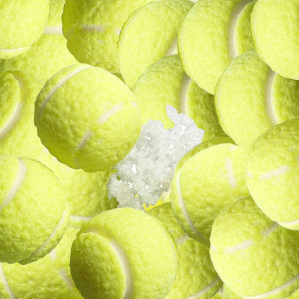 Tennisbollar Bubblegum (Fizzy-Powder-Filled Bubblegum Tennis Balls) (Swedish)