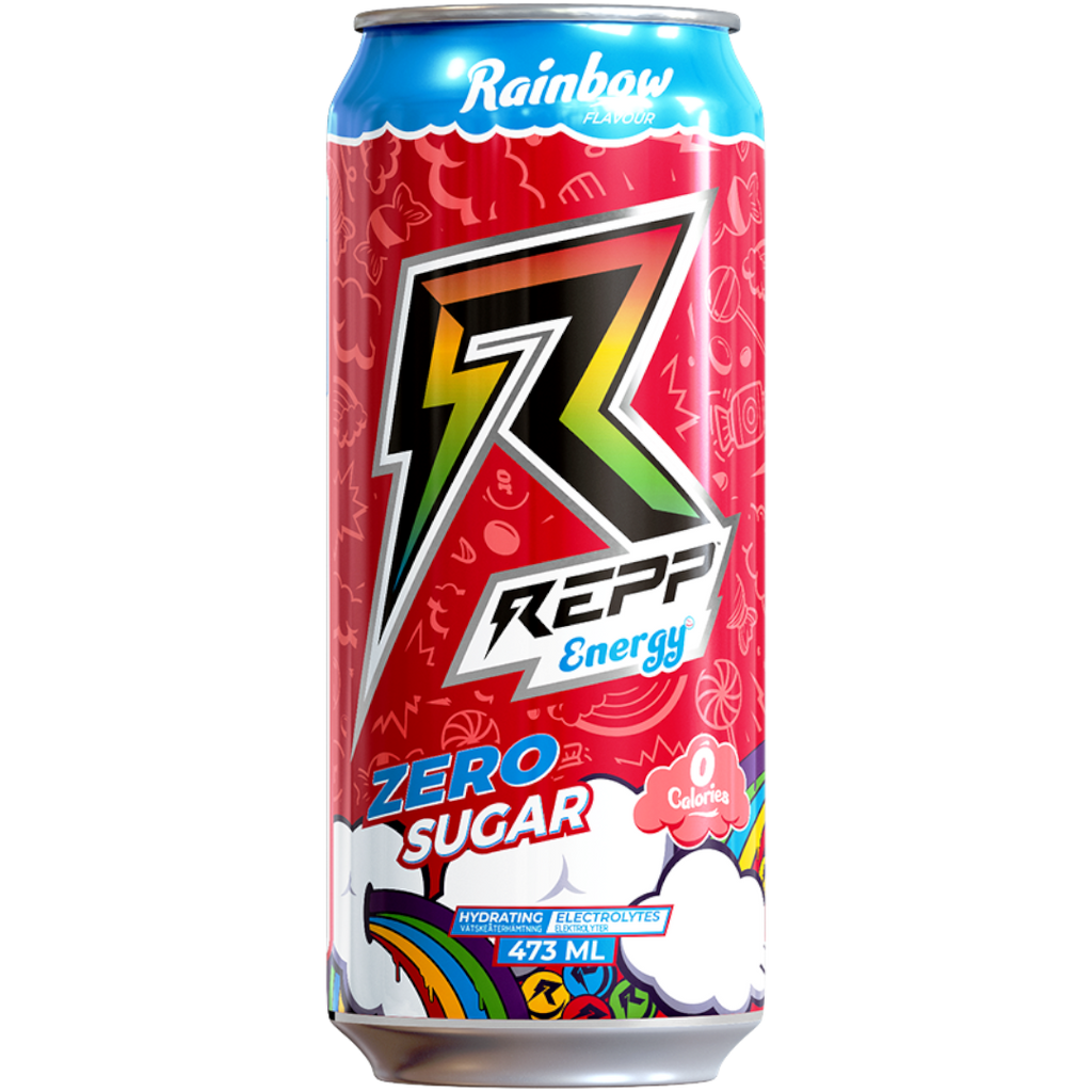 REPP (RAZE) Energy Rainbow Zero Sugar Energy Drink (Swedish) - 16fl.oz (473ml)