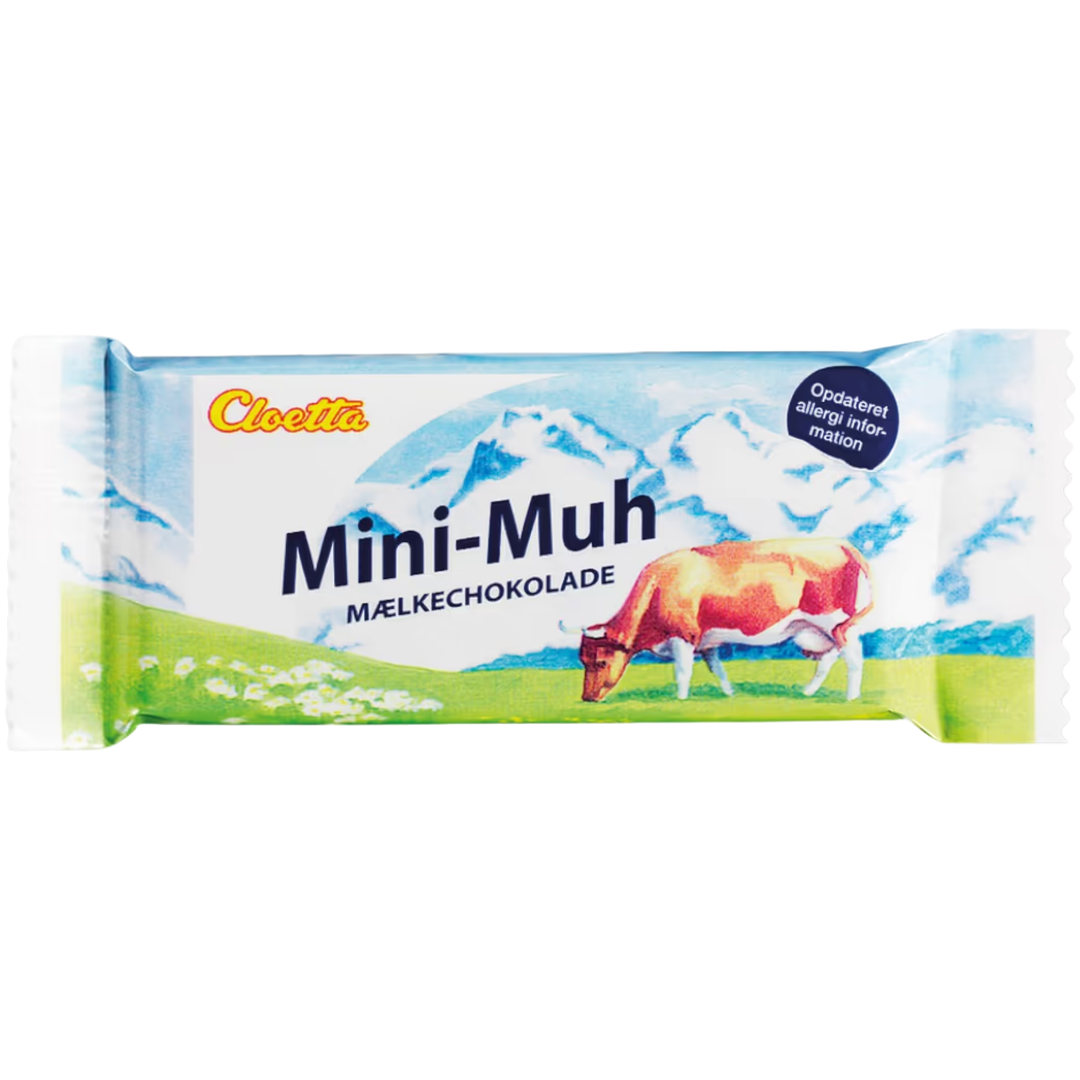 Cloetta Mini-Muh Milk Chocolate Bar (Danish) - 0.53oz (15g)