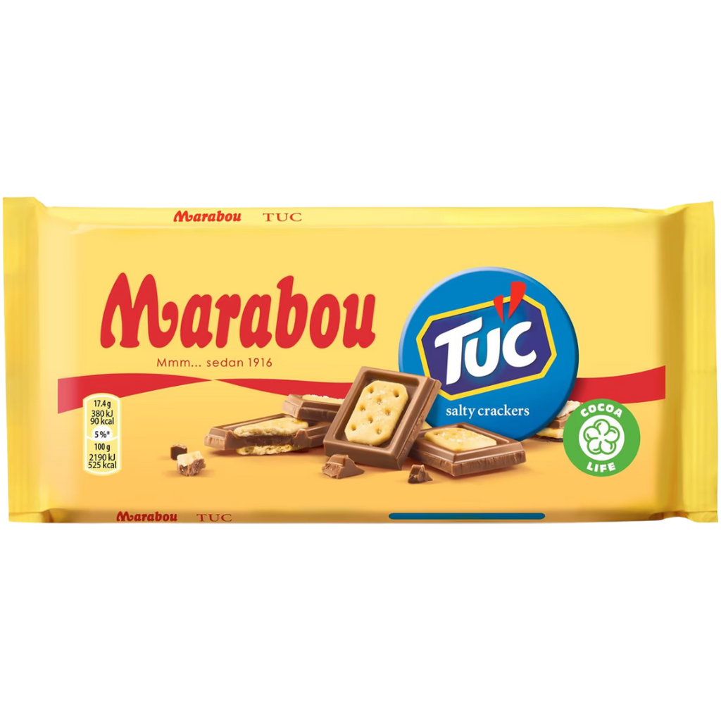 Marabou Tuc Salty Crackers Chocolate Block (Sweden) - 3.1oz (87g)