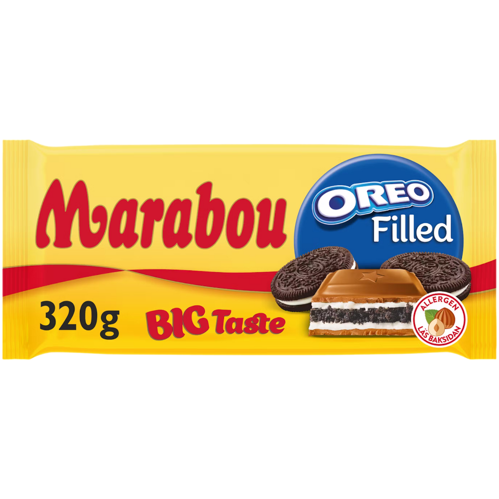 Marabou Big Taste Oreo Filled XL Chocolate Block (Sweden) - 11.3oz (320g)