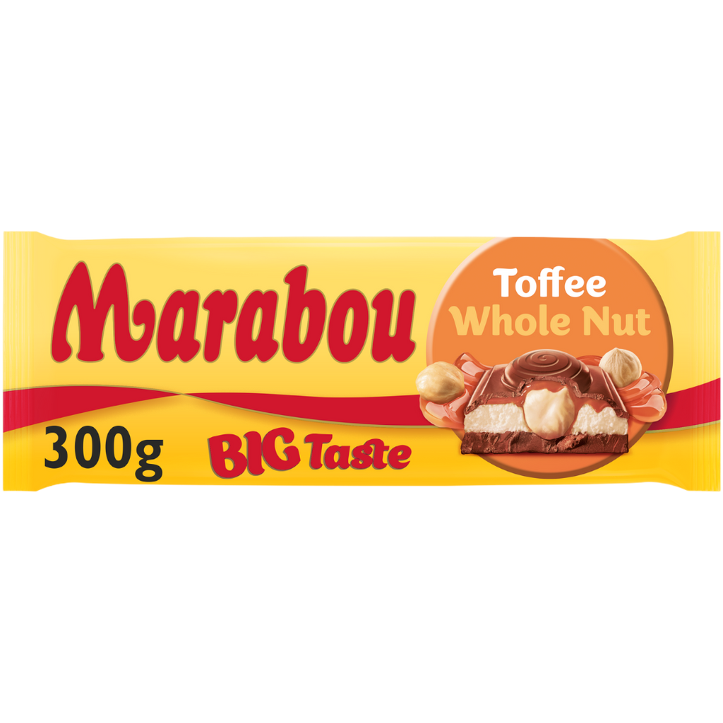 Marabou Big Taste Toffee Whole Nut XL Chocolate Block (Sweden) - 10.6oz (300g)