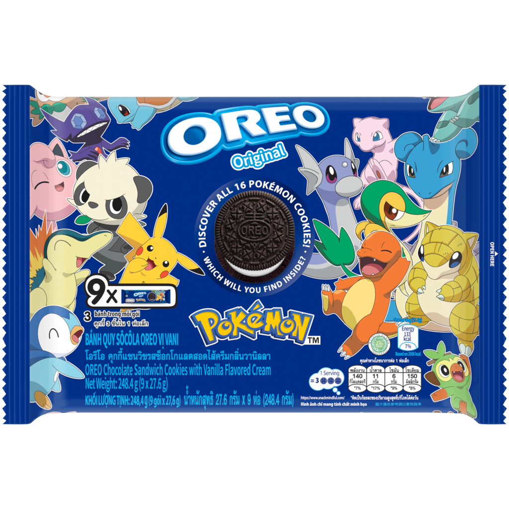 Oreo Pokémon Family Size Limited Edition (Malaysia) - 8.76oz (248.4g)