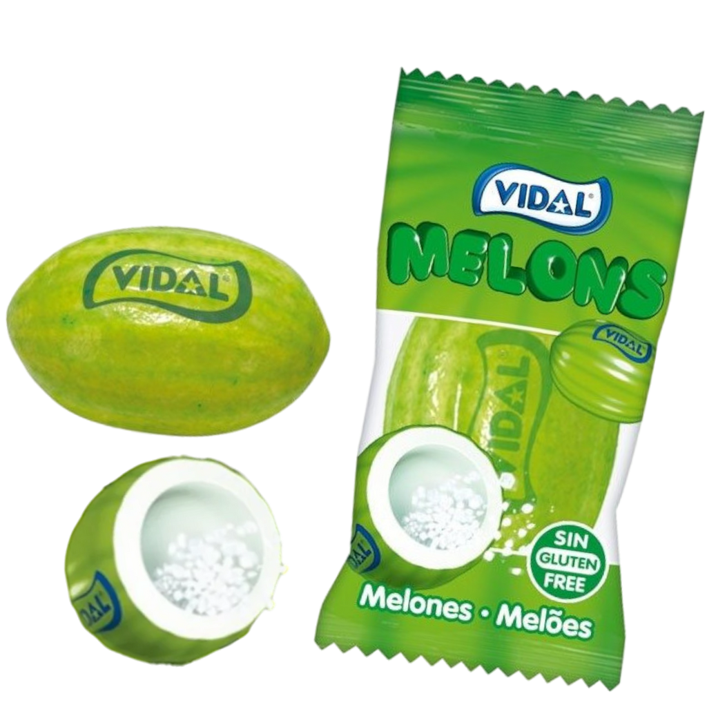 Vidal Melons Sour Sherbet Filled Bubble Gum - 0.14oz (4g)