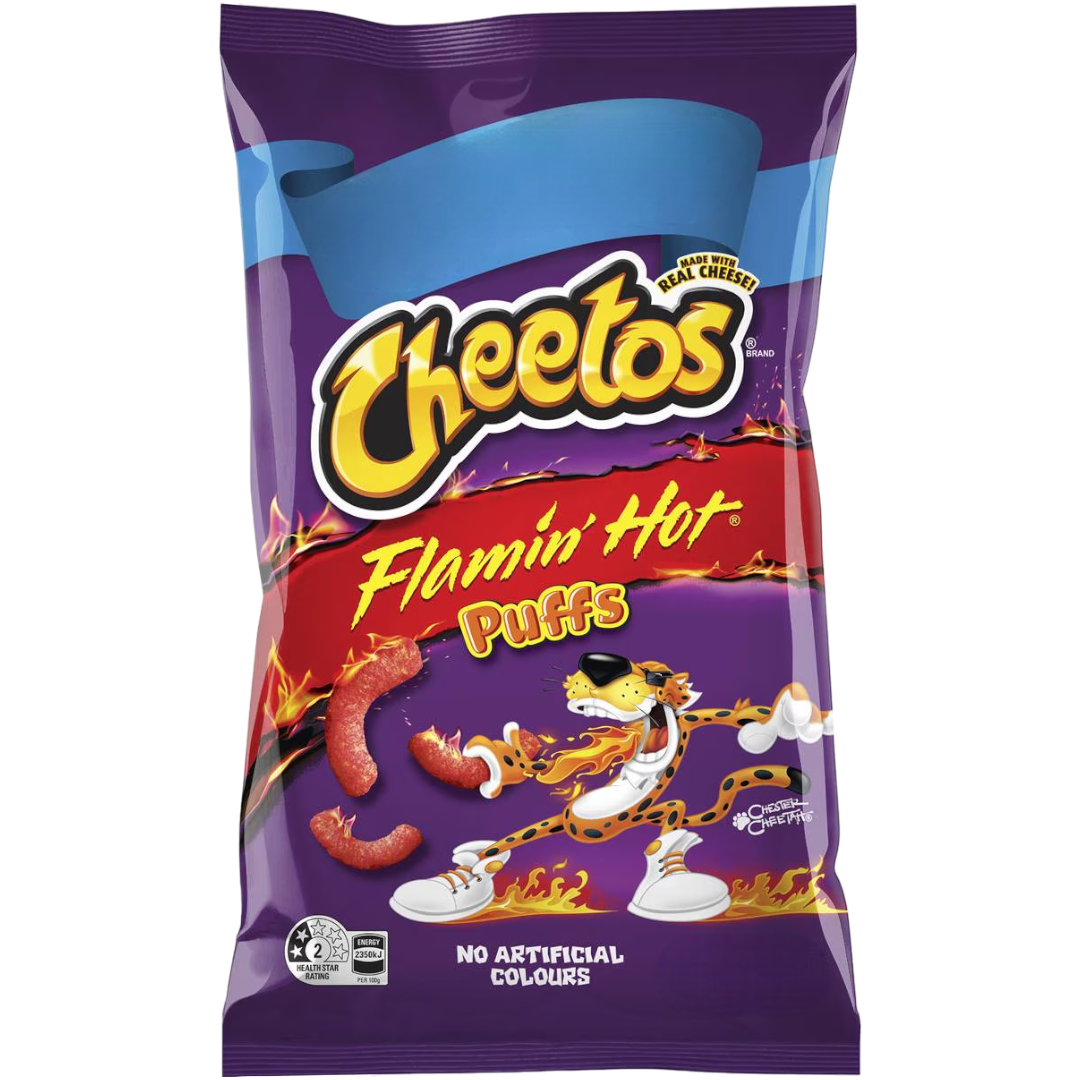 Cheetos Flamin' Hot Puffs (Australia) - 2.82oz (80g)