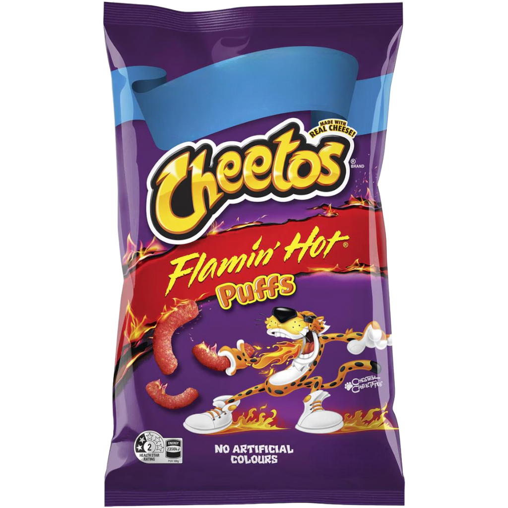 Cheetos Flamin' Hot Puffs (Australia) - 2.82oz (80g)