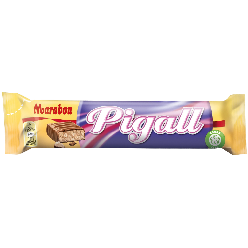 Marabou Pigall Whipped Hazelnut Truffle Bar (Sweden) - 1.41oz (40g)