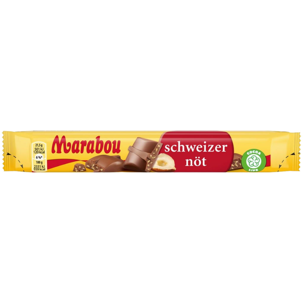 Marabou Schweizernöt (Crunchy Hazelnut) Milk Chocolate Bar (Sweden) - 1.52oz (43g)