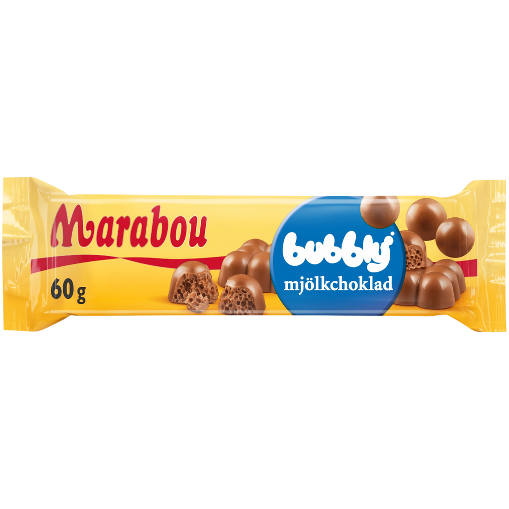 Marabou Bubblig Mjölkchoklad (Bubbly Milk Chocolate) Bar (Sweden) - 2.12oz (60g)