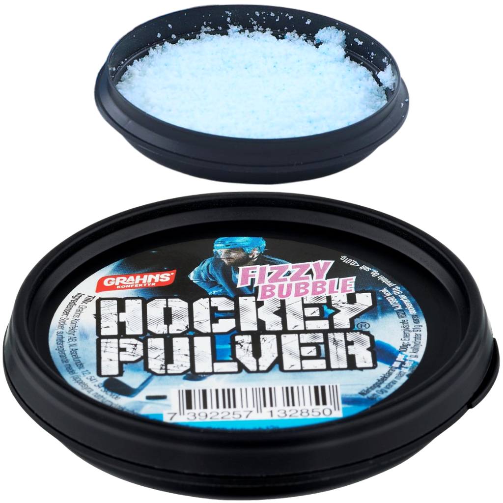 Hockey Puck Pulver Fizzy Bubble (Super Fizzy Bubblegum Powder Puck) (Swedish) - 0.42oz (12g)