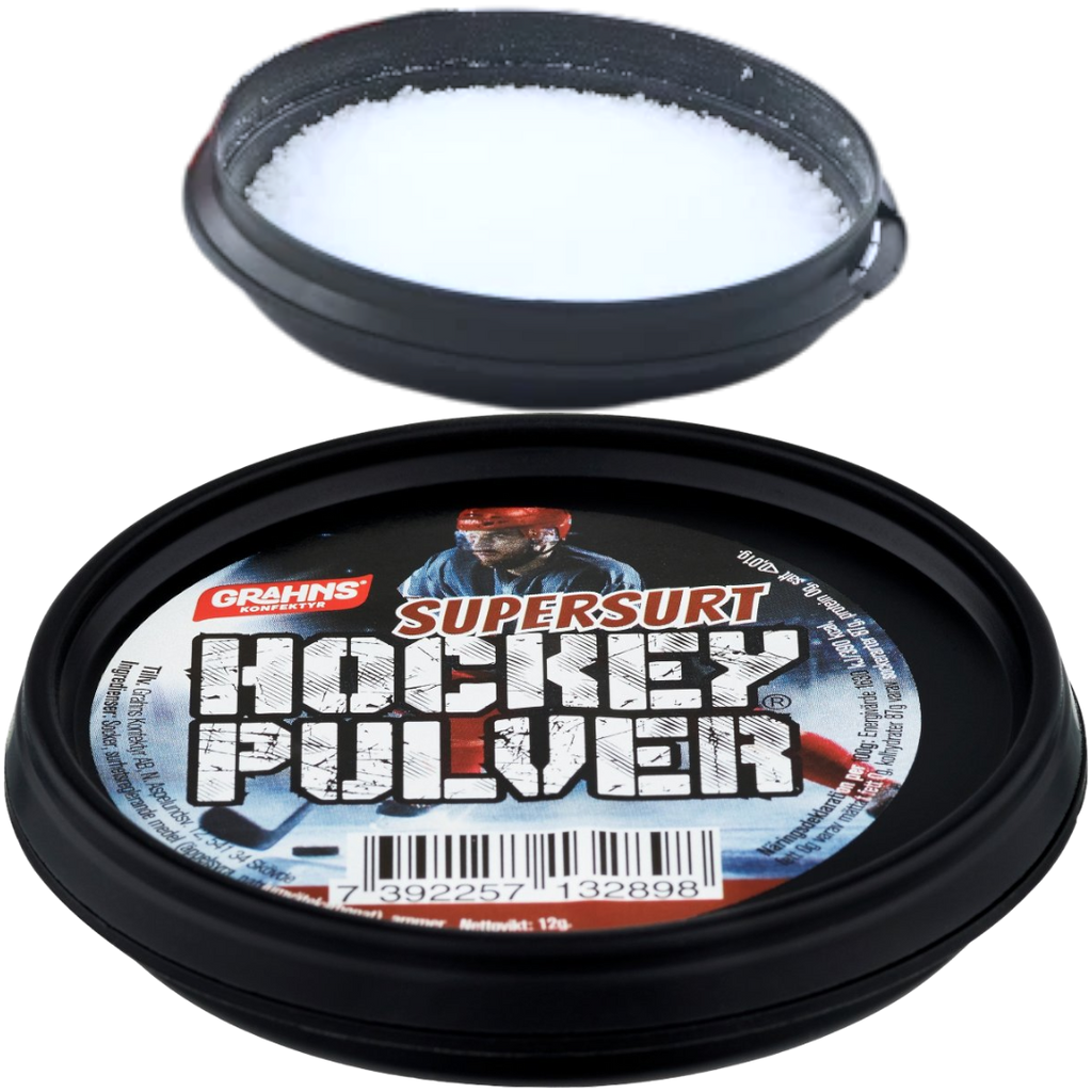 Hockey Puck Pulver Supersurt (Super Sour Powder Puck) (Swedish) - 0.42oz (12g)