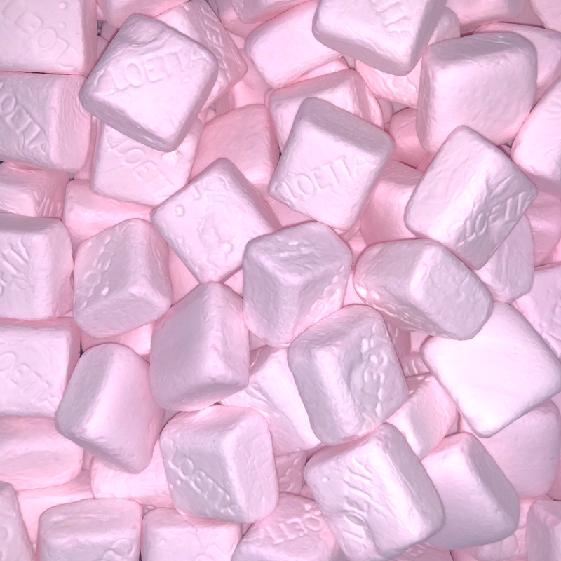 Sockerbitar Jordgubb (Strawberry Foam Blocks)