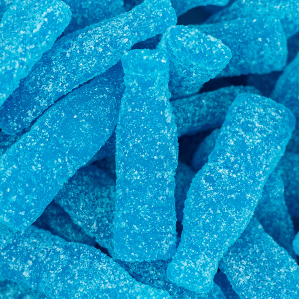 Sour Fizzy Blue Bottles