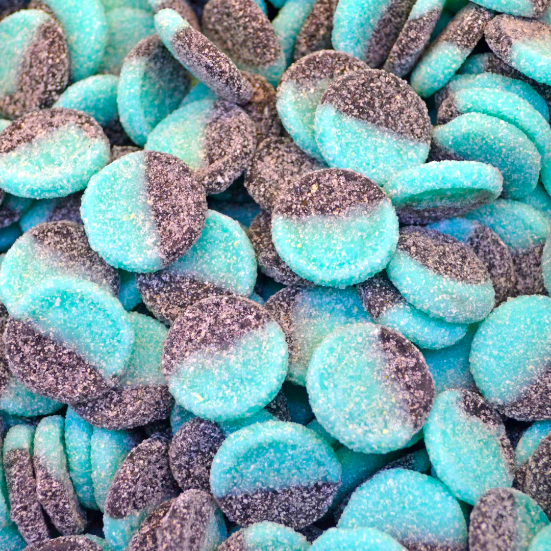 Kryptoniter Mjuka Fizzy Bubble (Sour Bubblegum & Liquorice Gummy Discs) (Swedish)