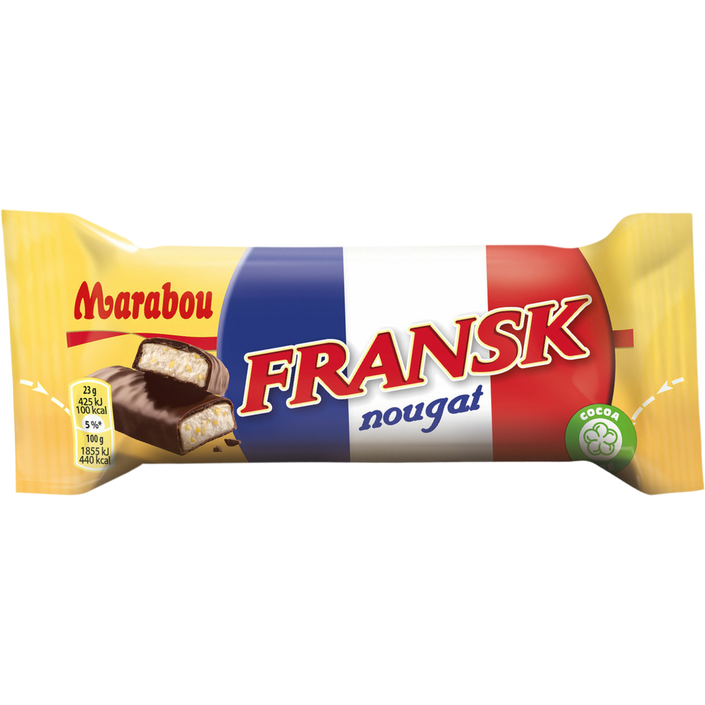 Marabou Fransk Nougat (French Nougat Chocolate Bar) (Sweden) - 1.62oz (46g)