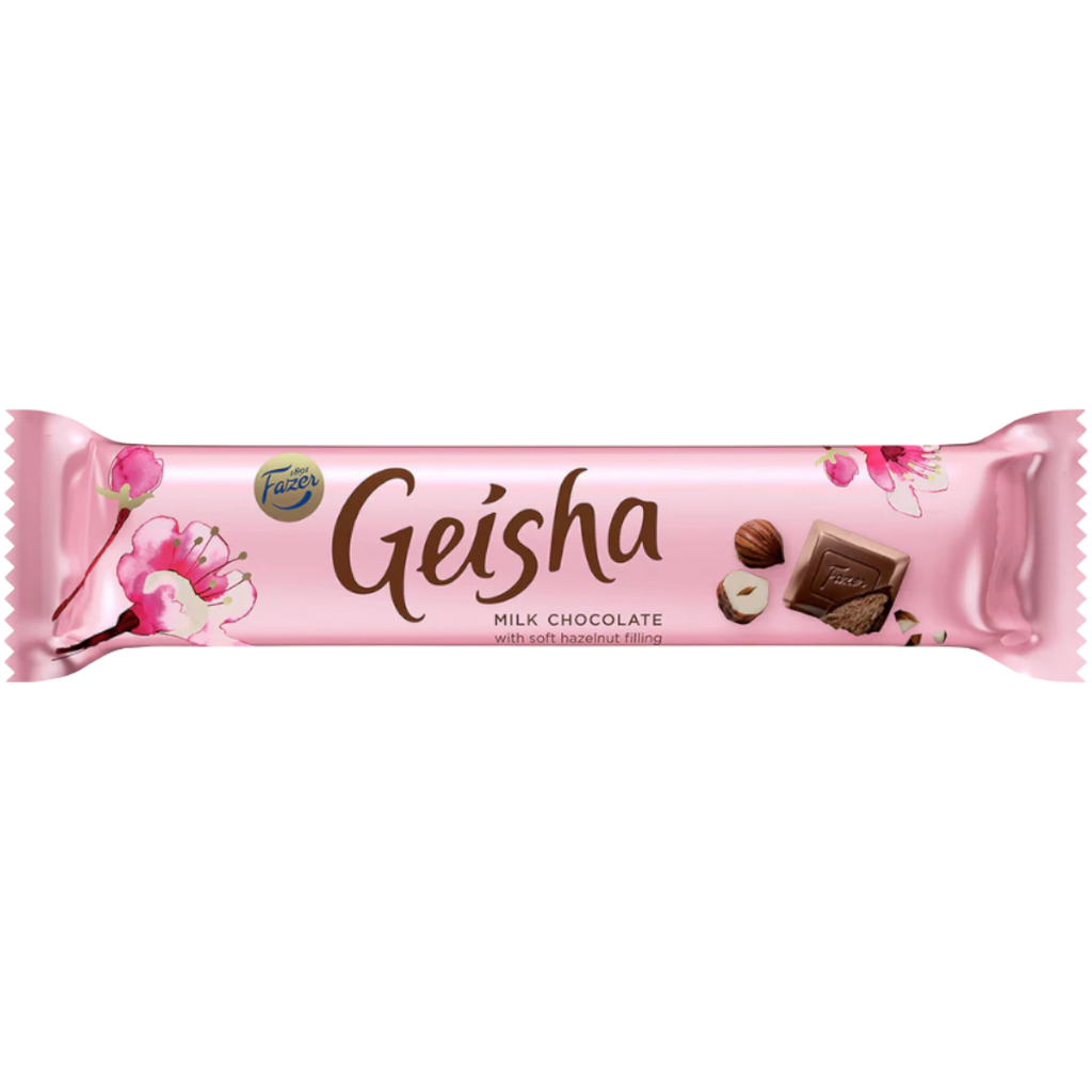 Fazer Geisha Milk Chocolate With Soft Hazelnut Filling Bar (Finland) - 1.31oz (37g)