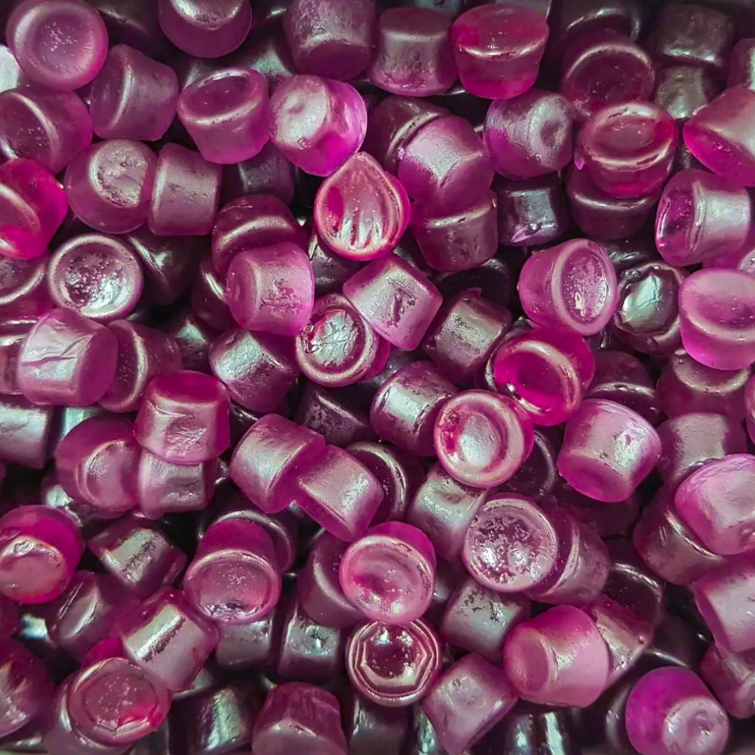 Violet Gummy Buttons (belgian) 